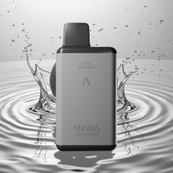 أداليا Adalya AD 10000 نفخة فايب سباي جراي - أنبوب ألومنيوم، ضوء أزرق، USB-C