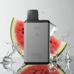 أداليا Adalya AD 10000 نفخة فايب للاستخدام لمرة واحدة - رمادي فضائي، بطيخ مثلج، شاحن USB-C