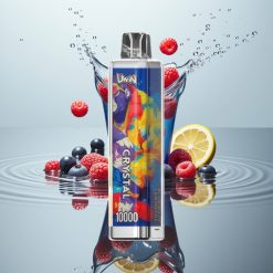 يوين كريستال UWIN Crystal 10000 نفخة - توت أزرق ليمونادة، 18مل، شحن نوع سي
