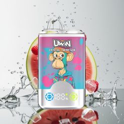 يوين كريستال توينز UWIN Crystal Twins 40000 نفخة بنكهة البطيخ والتفاح المثلج