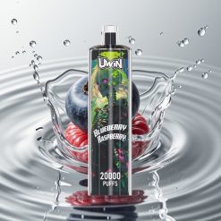 Uwin Shisha Hookah Crystal 20000 نفخة - توت أزرق وتوت العُلّيق